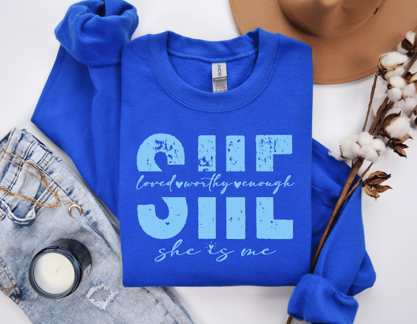 She Is Loved Enough Worthy: She Is Me Sweatshirt