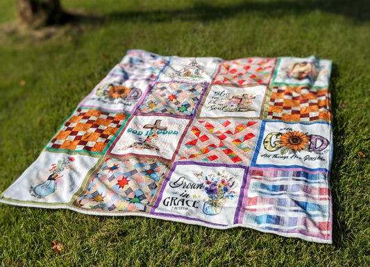 Quilt-Inspired Patchwork Prayer Blanket