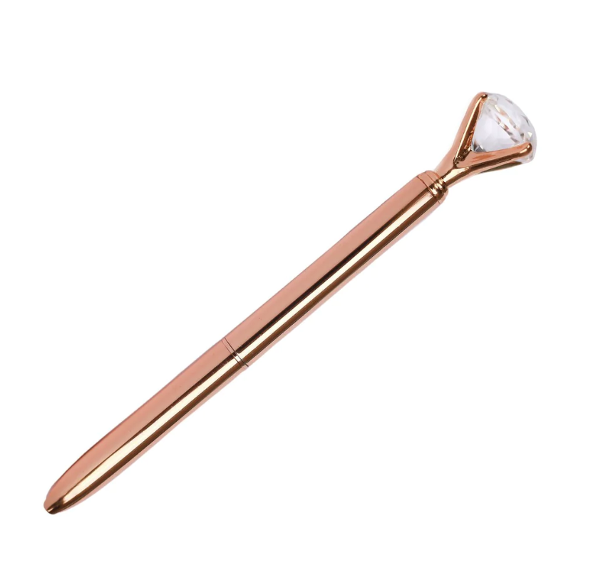 Diamond Top Journaling Pen | Rose Gold