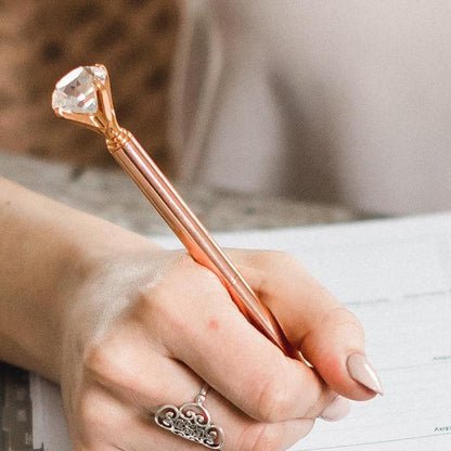 Diamond Top Journaling Pen | Rose Gold